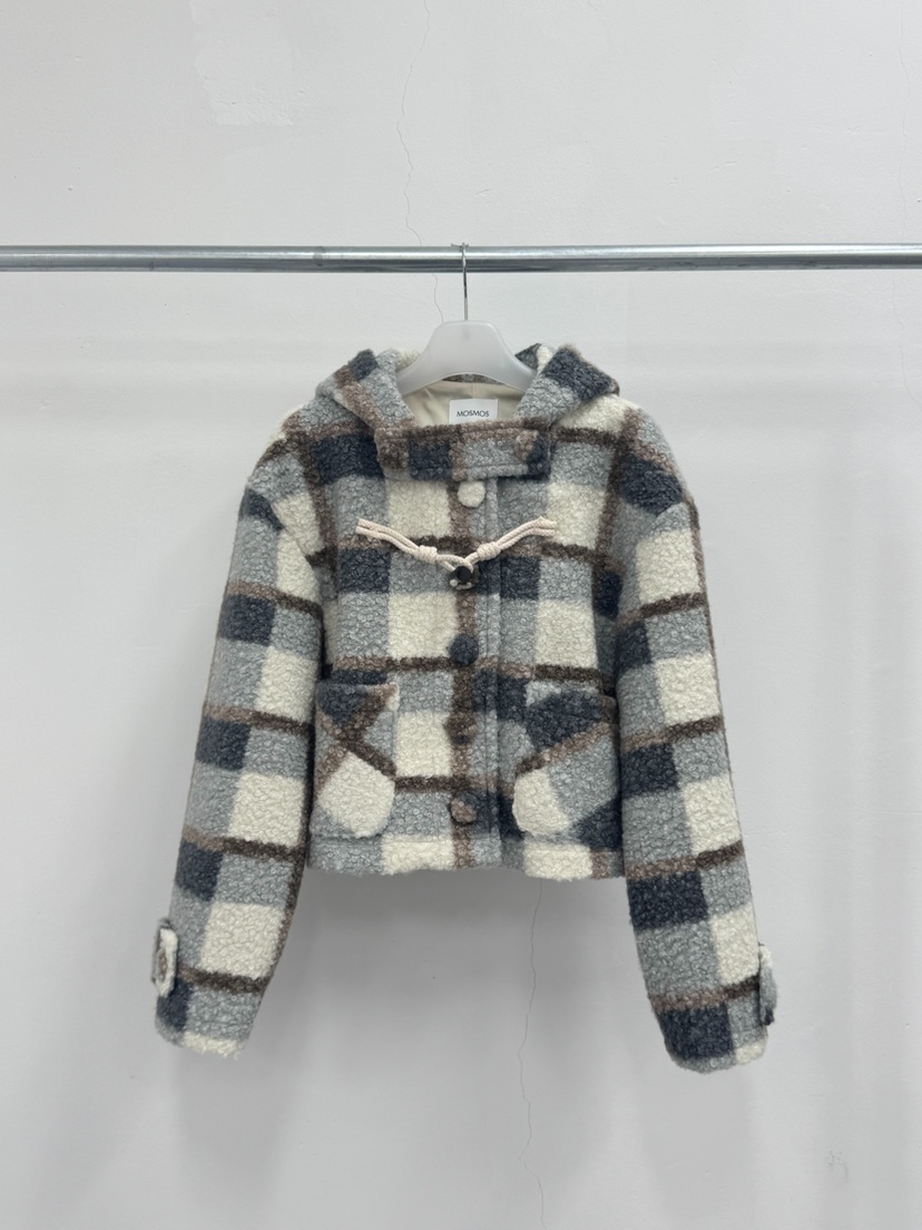 MOSMOS韓國代購㊣女士新款熱賣推薦25秋冬人氣時尚短款大衣MOSMOS短款大衣圖色2