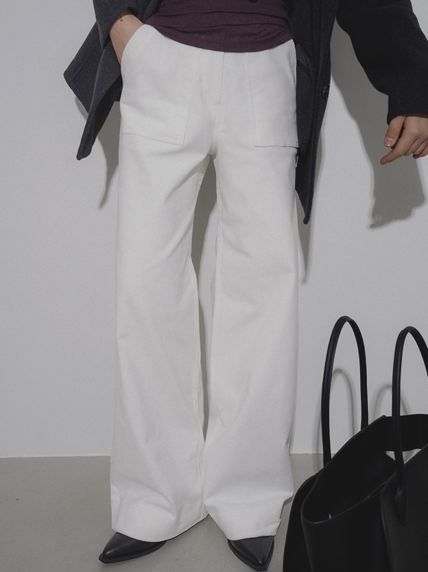 MOMENT東大門㊣代購女裝新品休閑職業人氣真品熱賣25秋冬休閑褲MOMENT/RECOVER休閑褲圖色1