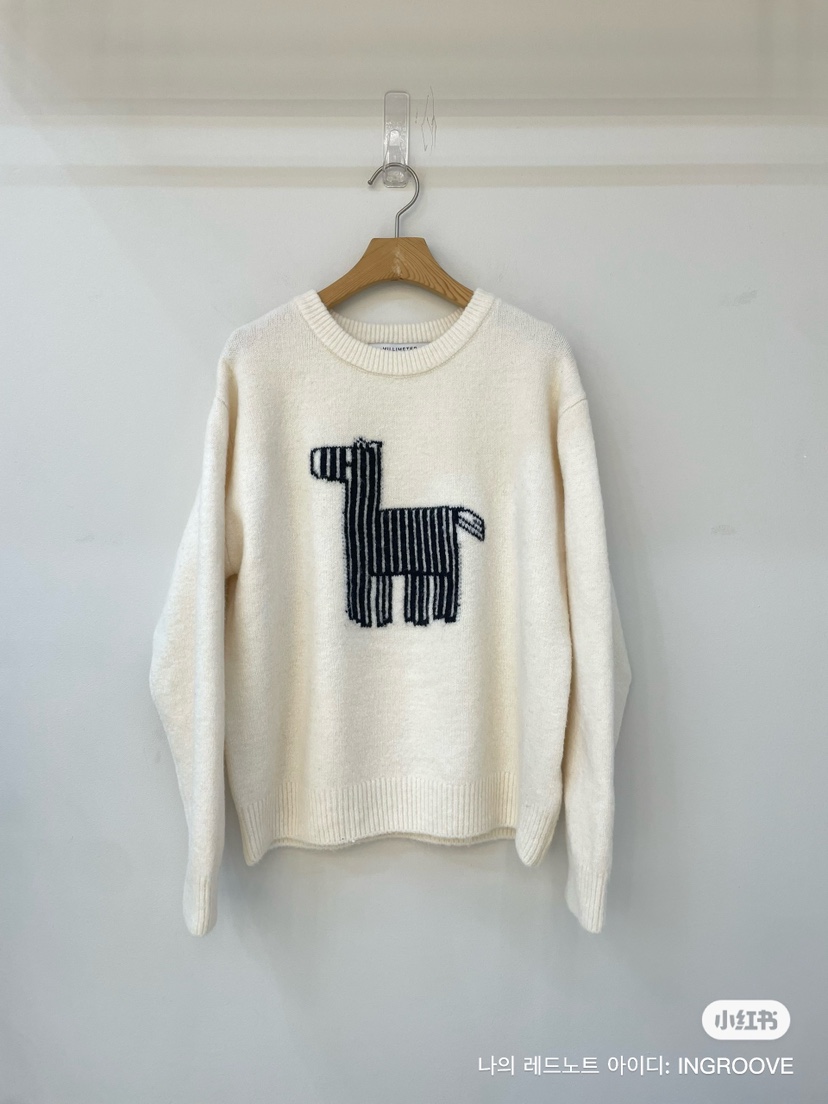 MILLIMETER東大門㊣代購女士新款25秋冬休閑人氣職業針織衫MILLIMETER/MGML針織衫圖色1