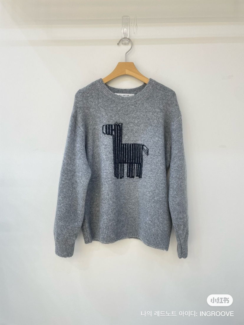 MILLIMETER東大門㊣代購女士新款25秋冬休閑人氣職業針織衫MILLIMETER/MGML針織衫圖色2