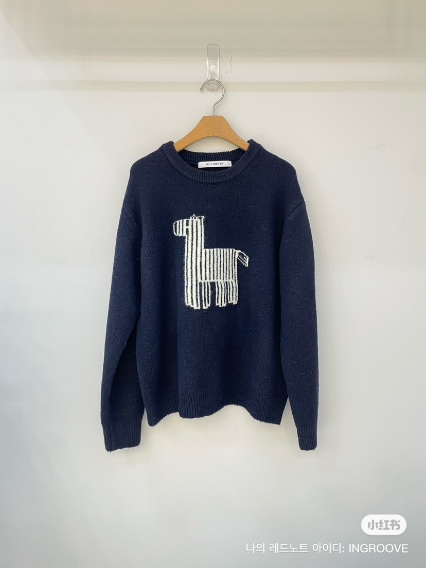 MILLIMETER東大門㊣代購女士新款25秋冬休閑人氣職業針織衫MILLIMETER/MGML針織衫圖色3