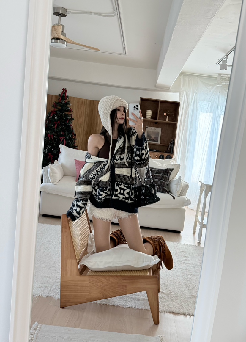 DENVER韓國直郵㊣女裝新品職業25秋冬休閑熱賣真品時尚針織衫DENVER針織衫