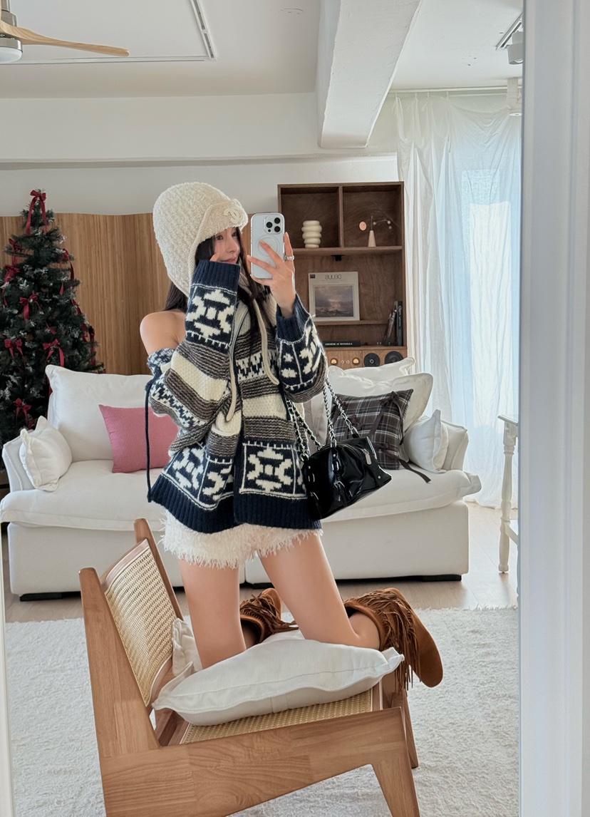 DENVER韓國直郵㊣女裝新品職業25秋冬休閑熱賣真品時尚針織衫DENVER針織衫