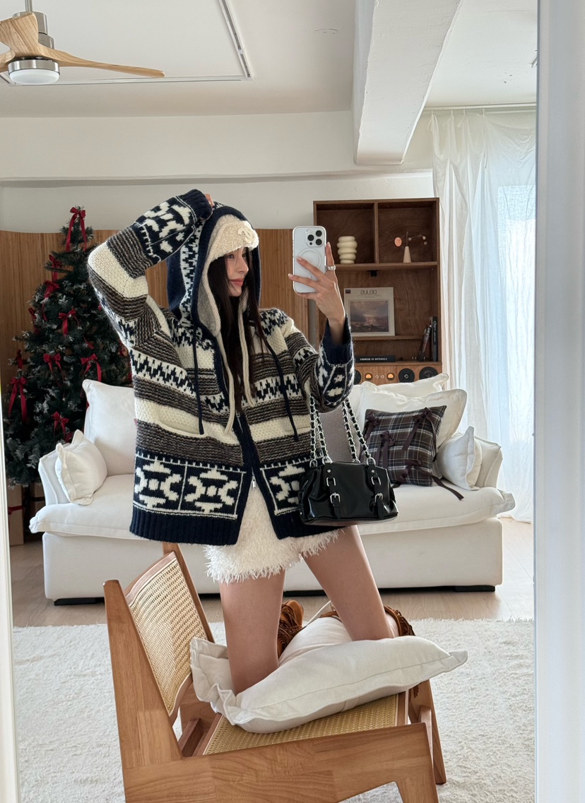 DENVER韓國直郵㊣女裝新品職業25秋冬休閑熱賣真品時尚針織衫DENVER針織衫