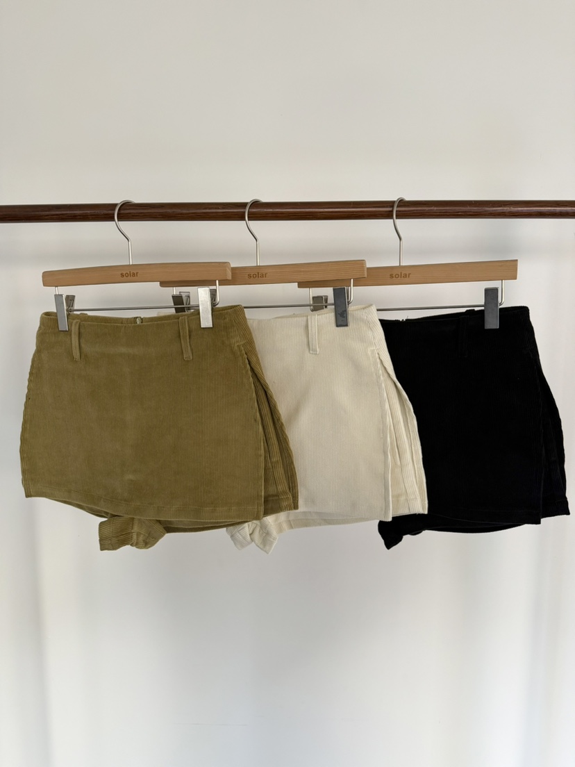 SOLAR韓國直郵㊣女士新品熱賣休閑時尚職業推薦25秋冬裙褲燈芯絨SOLAR裙褲