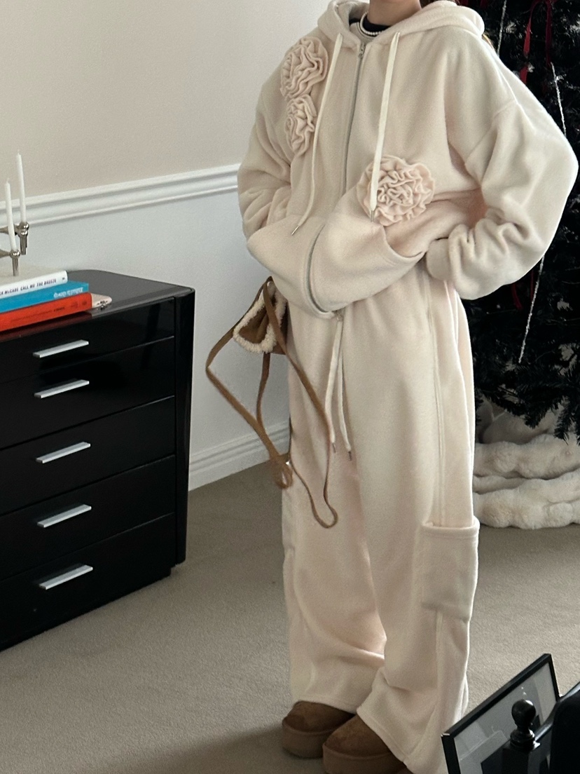 ZEROZERO韓國代購㊣女裝新品真品25秋冬夾克連帽拉鏈衫抓絨ZEROZERO夾克