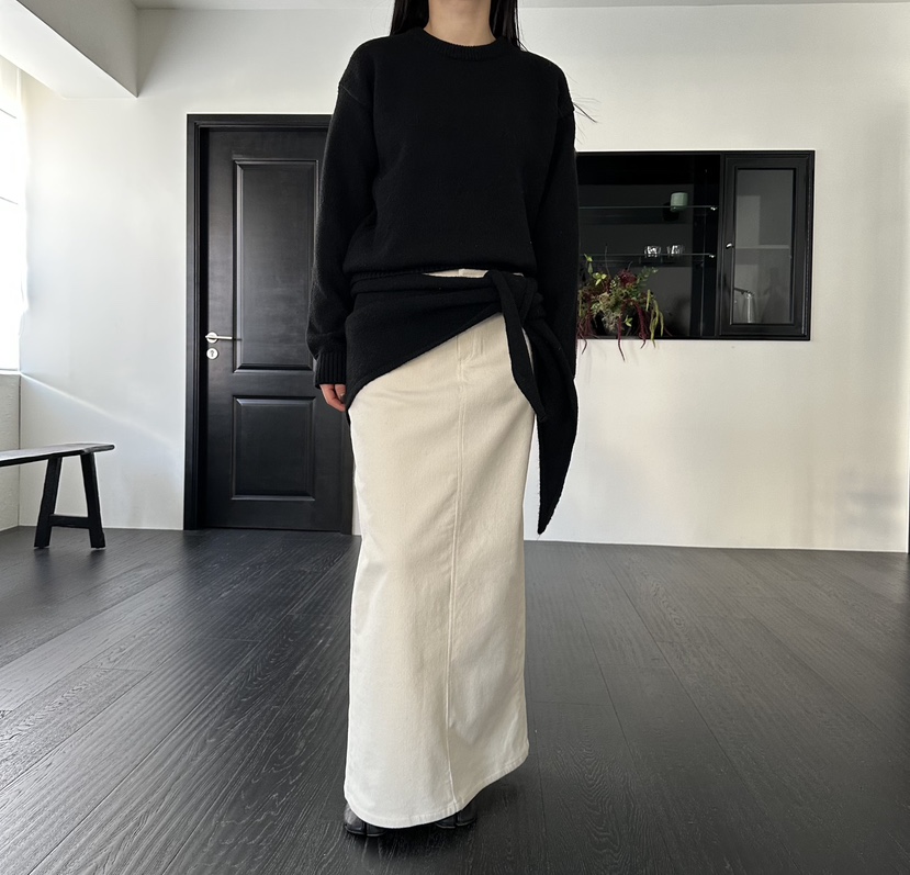 MOMENT韓國代購㊣女裝新品休閑職業人氣時尚真品熱賣25秋冬長裙MOMENT/RECOVER長裙