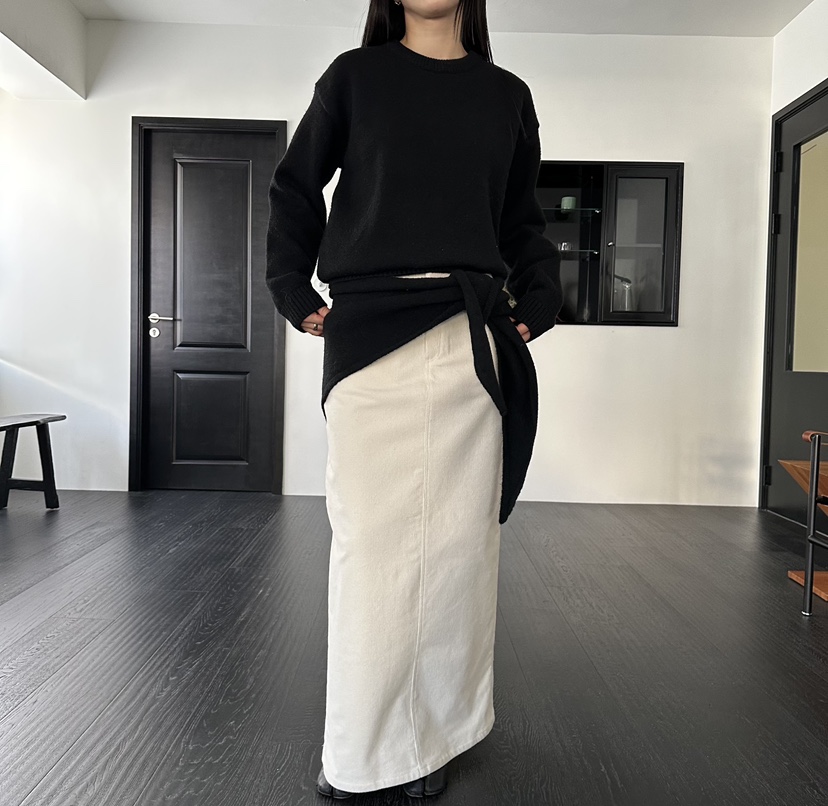 MOMENT韓國代購㊣女裝新品休閑職業人氣時尚真品熱賣25秋冬長裙MOMENT/RECOVER長裙