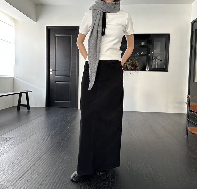 MOMENT韓國代購㊣女裝新品休閑職業人氣時尚真品熱賣25秋冬長裙MOMENT/RECOVER長裙