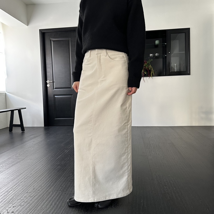 MOMENT韓國代購㊣女裝新品休閑職業人氣時尚真品熱賣25秋冬長裙MOMENT/RECOVER長裙圖色1