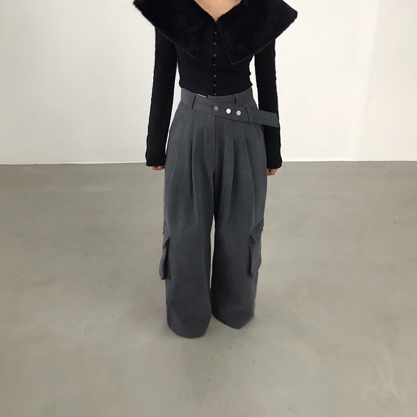 2TWO MOON韓國代購㊣女裝新款時尚人氣推薦熱賣25秋冬休閑褲2TWO MOON休閑褲