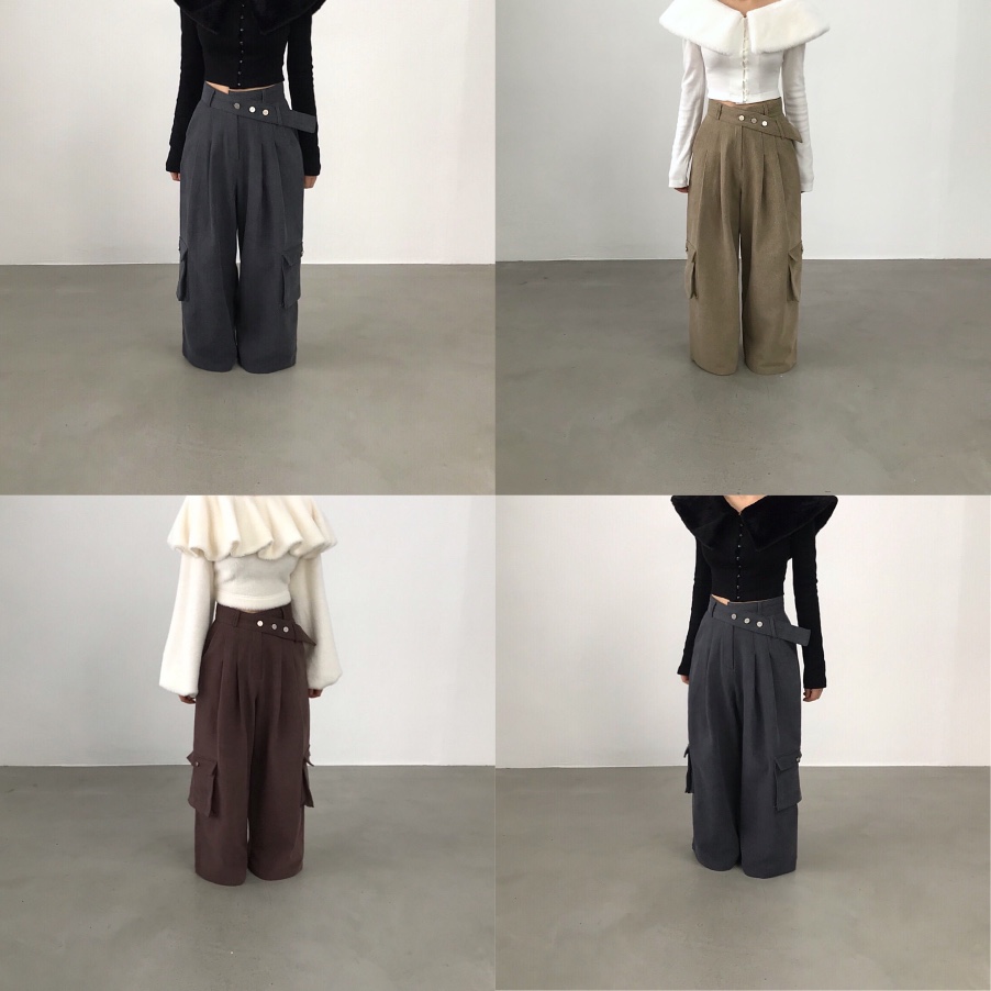 2TWO MOON韓國代購㊣女裝新款時尚人氣推薦熱賣25秋冬休閑褲2TWO MOON休閑褲