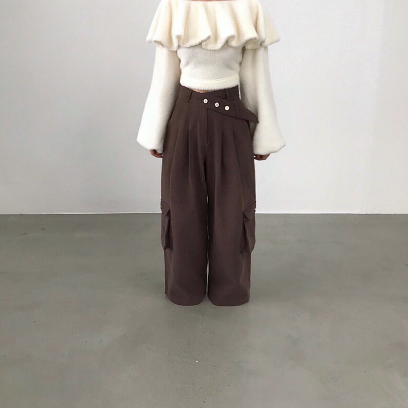 2TWO MOON韓國代購㊣女裝新款時尚人氣推薦熱賣25秋冬休閑褲2TWO MOON休閑褲圖色3