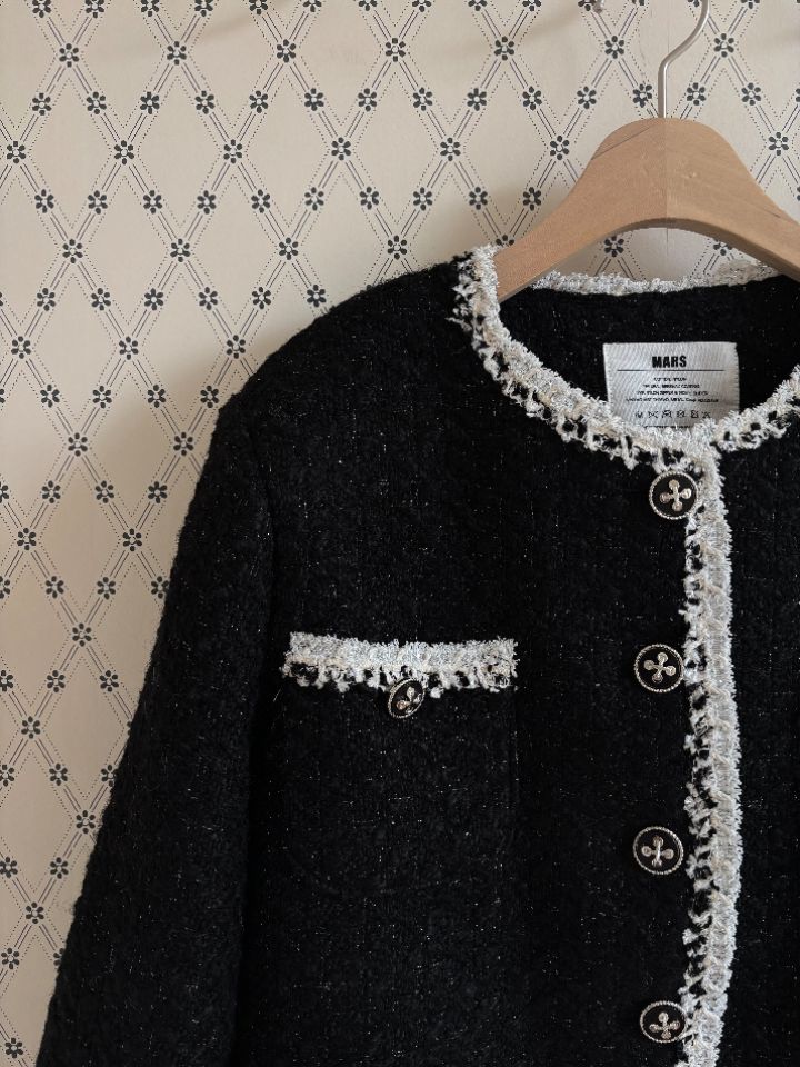 mars東大門㊣直郵女士新品休閑真品職業人氣時尚夾克粗花呢mars夾克