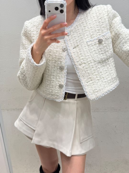 mars東大門㊣直郵女士新品休閑真品職業人氣時尚夾克粗花呢mars夾克