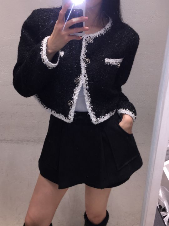 mars東大門㊣直郵女士新品休閑真品職業人氣時尚夾克粗花呢mars夾克