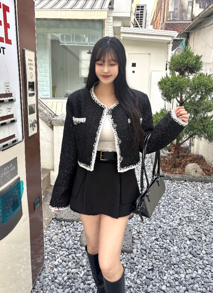 mars東大門㊣直郵女士新品休閑真品職業人氣時尚夾克粗花呢mars夾克