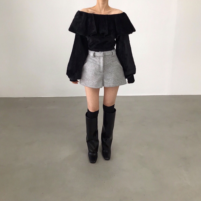 2TWO MOON韓國直郵㊣女士新款時尚人氣推薦職業衛衣短款露肩2TWO MOON衛衣