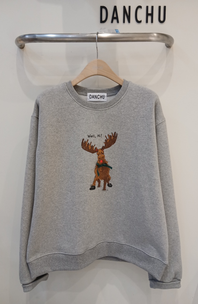 DANCHU韓國代購㊣女士新品時尚推薦職業休閑人氣衛衣加絨羊毛DANCHU衛衣圖色2