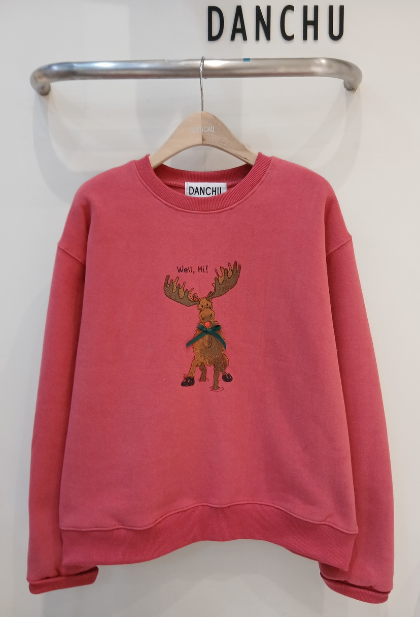 DANCHU韓國代購㊣女士新品時尚推薦職業休閑人氣衛衣加絨羊毛DANCHU衛衣圖色3