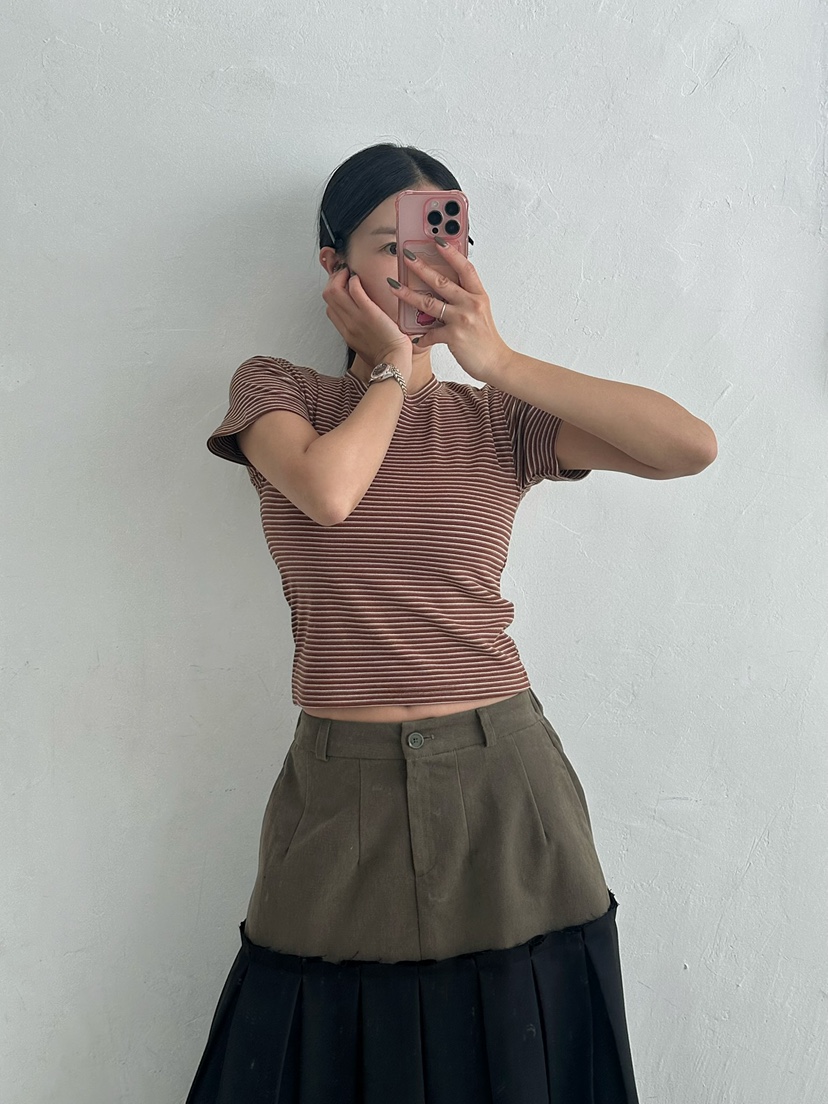 BYRING韓國直郵㊣女士新品真品人氣25秋冬職業時尚休閑熱賣T恤BYRINGT恤圖色1