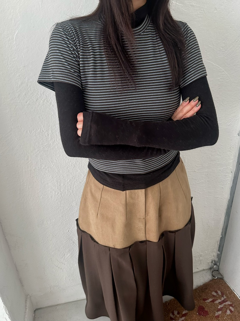 BYRING韓國直郵㊣女士新品真品人氣25秋冬職業時尚休閑熱賣T恤BYRINGT恤圖色2