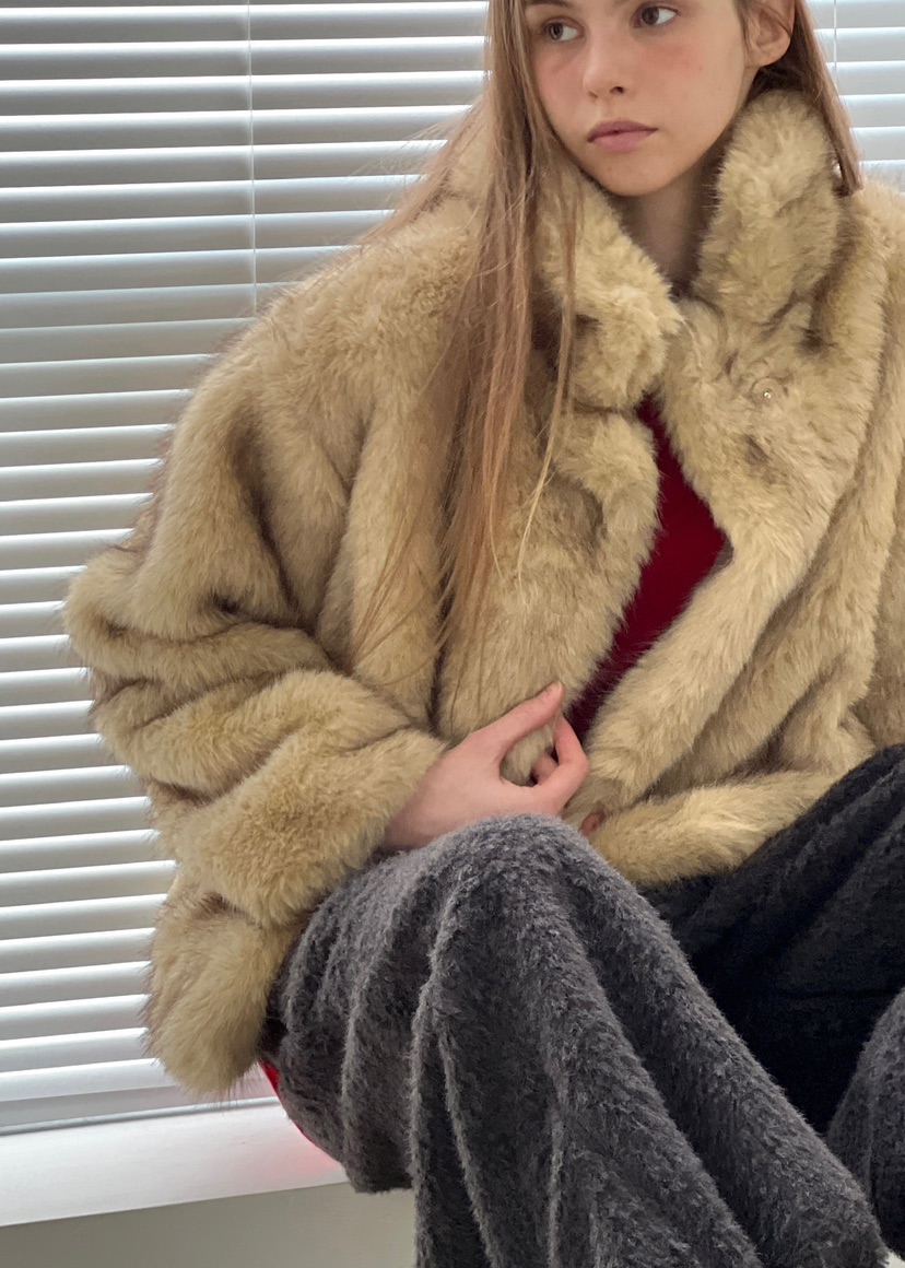 ANOTHER AVENUE韓國代購㊣女裝新款休閑時尚職業短款大衣狐貍ANOTHER AVENUE短款大衣