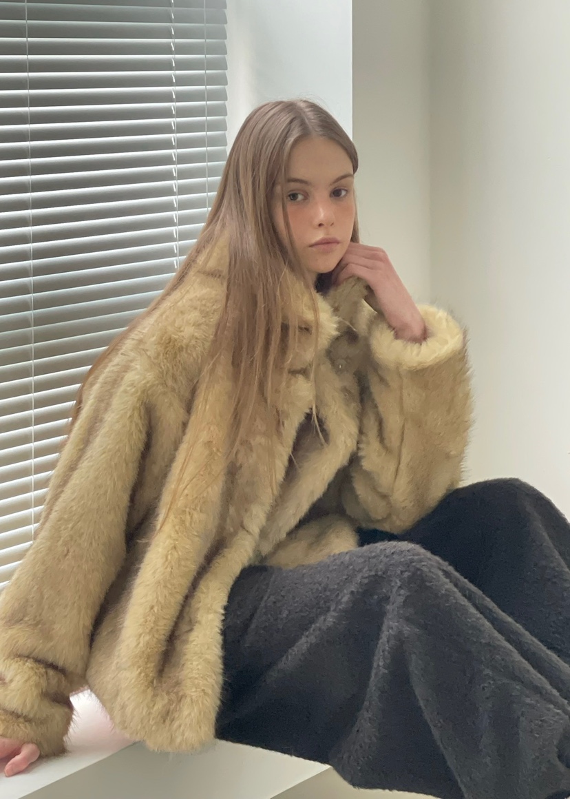 ANOTHER AVENUE韓國代購㊣女裝新款休閑時尚職業短款大衣狐貍ANOTHER AVENUE短款大衣