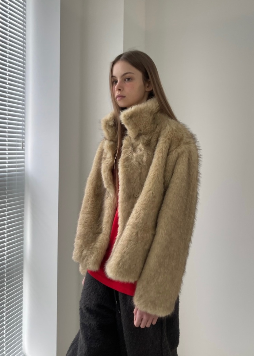 ANOTHER AVENUE韓國代購㊣女裝新款休閑時尚職業短款大衣狐貍ANOTHER AVENUE短款大衣