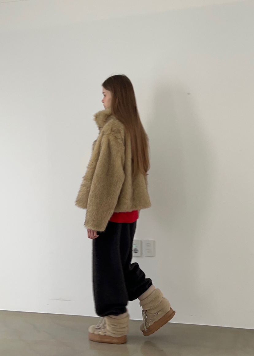 ANOTHER AVENUE韓國代購㊣女裝新款休閑時尚職業短款大衣狐貍ANOTHER AVENUE短款大衣