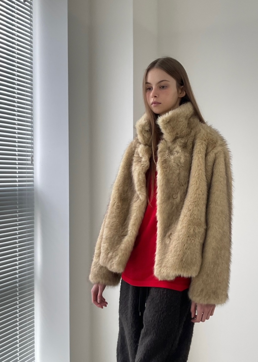 ANOTHER AVENUE韓國代購㊣女裝新款休閑時尚職業短款大衣狐貍ANOTHER AVENUE短款大衣