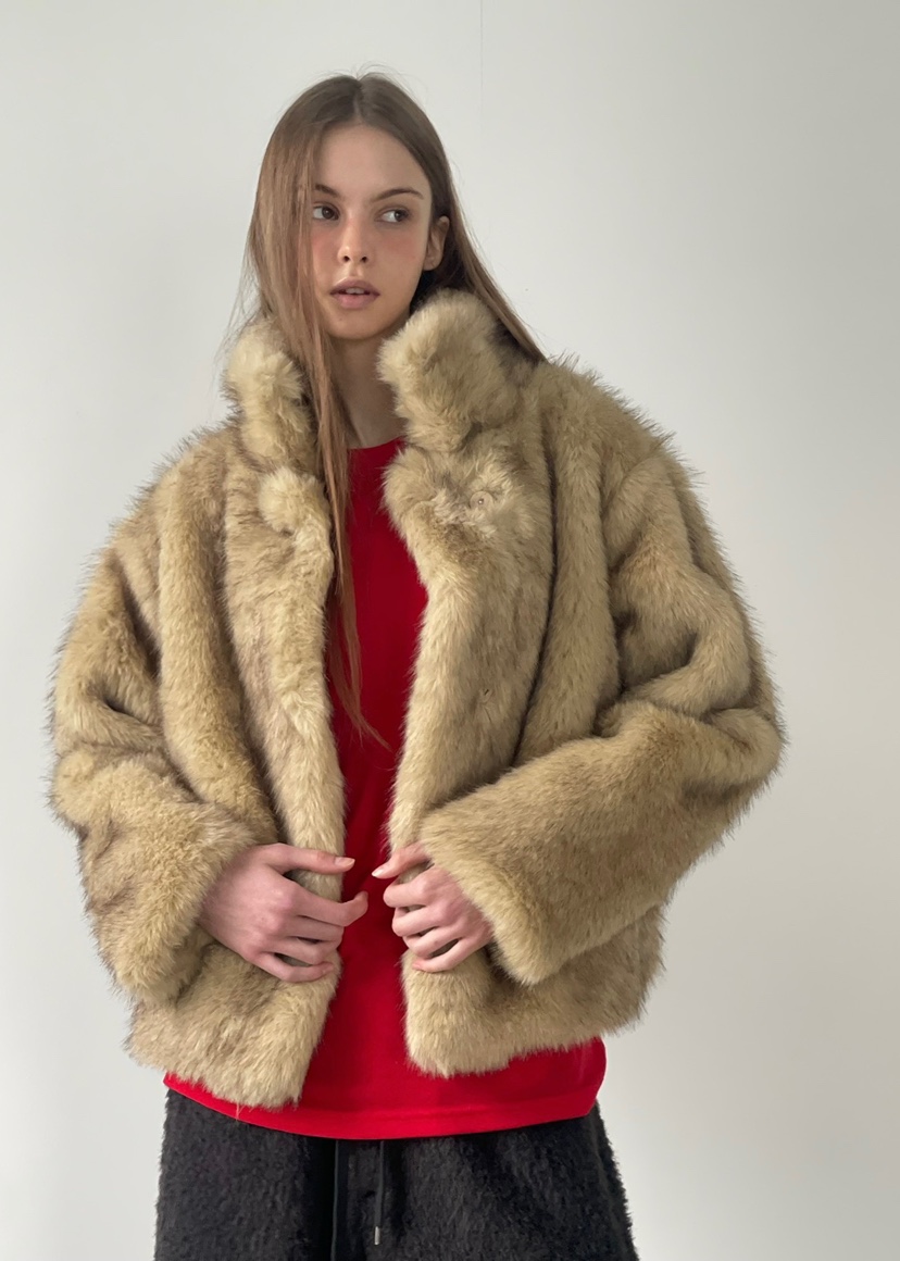 ANOTHER AVENUE韓國代購㊣女裝新款休閑時尚職業短款大衣狐貍ANOTHER AVENUE短款大衣