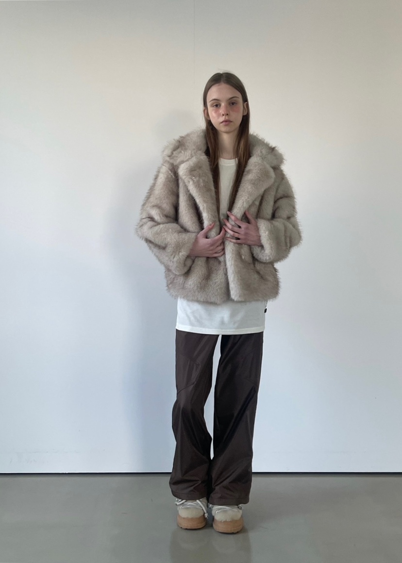 ANOTHER AVENUE韓國代購㊣女裝新款休閑時尚職業短款大衣狐貍ANOTHER AVENUE短款大衣