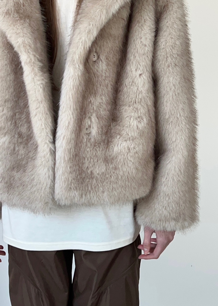 ANOTHER AVENUE韓國代購㊣女裝新款休閑時尚職業短款大衣狐貍ANOTHER AVENUE短款大衣