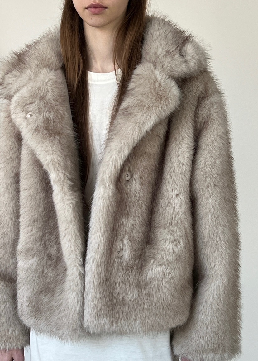 ANOTHER AVENUE韓國代購㊣女裝新款休閑時尚職業短款大衣狐貍ANOTHER AVENUE短款大衣