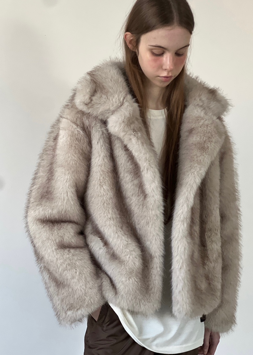 ANOTHER AVENUE韓國代購㊣女裝新款休閑時尚職業短款大衣狐貍ANOTHER AVENUE短款大衣