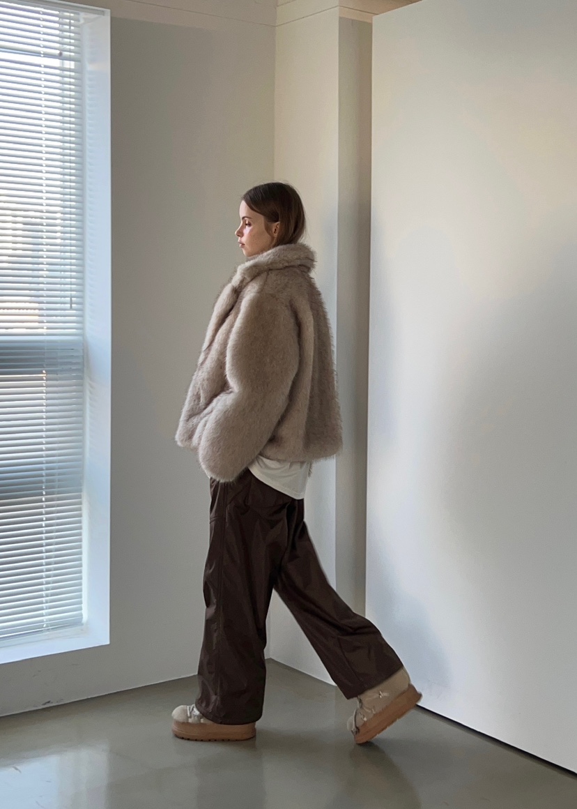 ANOTHER AVENUE韓國代購㊣女裝新款休閑時尚職業短款大衣狐貍ANOTHER AVENUE短款大衣