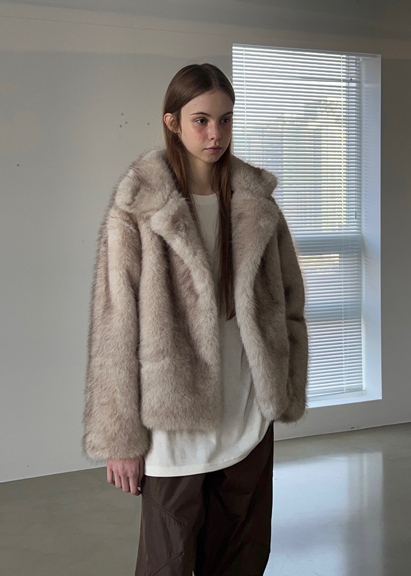 ANOTHER AVENUE韓國代購㊣女裝新款休閑時尚職業短款大衣狐貍ANOTHER AVENUE短款大衣