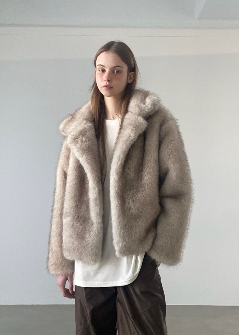 ANOTHER AVENUE韓國代購㊣女裝新款休閑時尚職業短款大衣狐貍ANOTHER AVENUE短款大衣