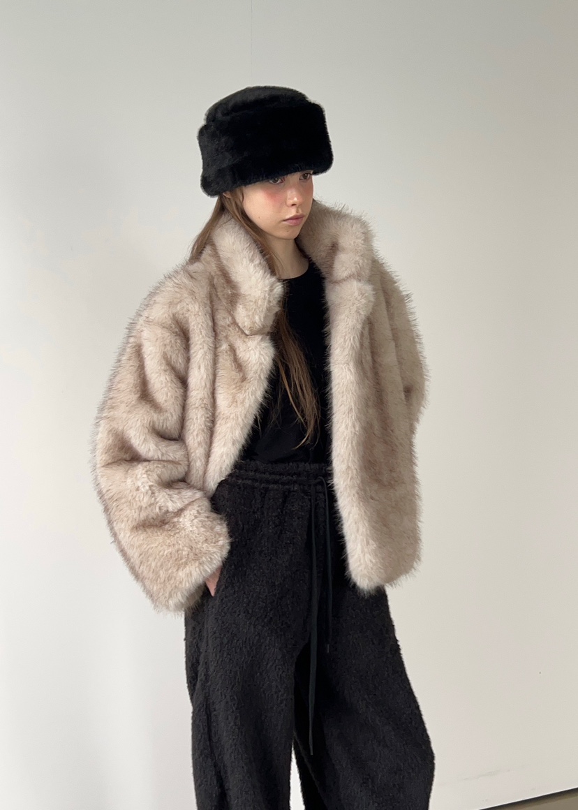 ANOTHER AVENUE韓國代購㊣女裝新款休閑時尚職業短款大衣狐貍ANOTHER AVENUE短款大衣