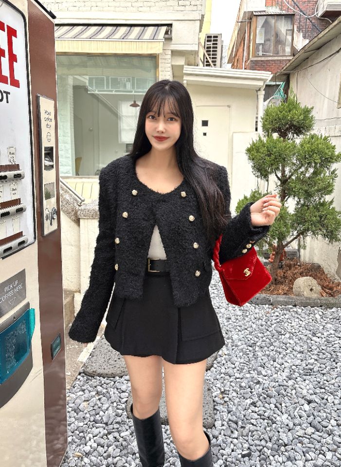 mars韓國直郵㊣女裝新款25秋冬真品時尚推薦熱賣夾克含脖帶mars夾克