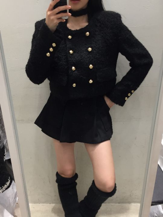 mars韓國直郵㊣女裝新款25秋冬真品時尚推薦熱賣夾克含脖帶mars夾克