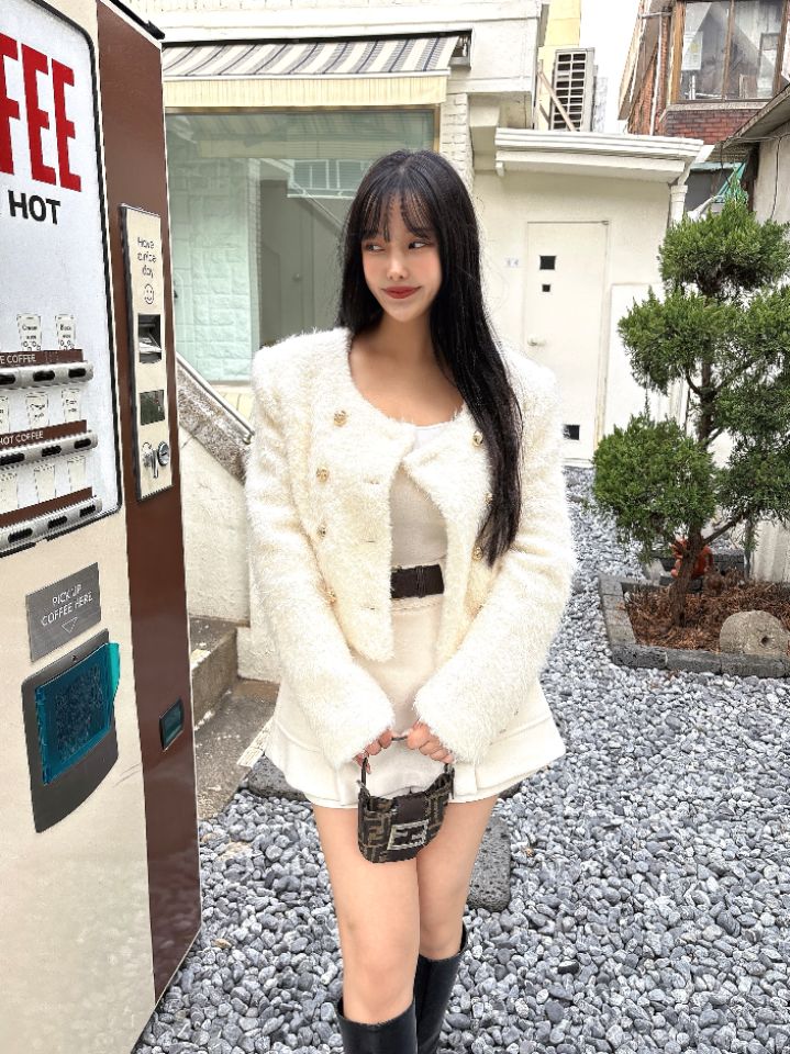 mars韓國直郵㊣女裝新款25秋冬真品時尚推薦熱賣夾克含脖帶mars夾克