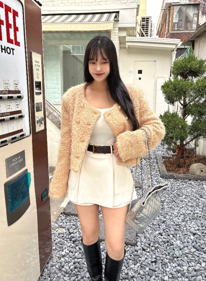 mars韓國直郵㊣女裝新款25秋冬真品時尚推薦熱賣夾克含脖帶mars夾克