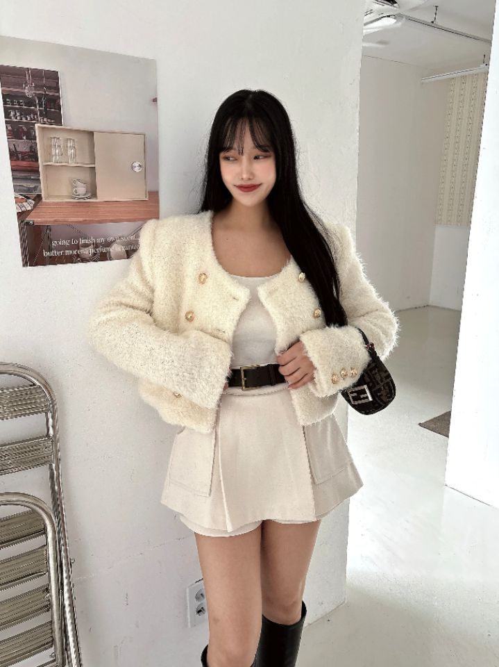 mars韓國直郵㊣女裝新款25秋冬真品時尚推薦熱賣夾克含脖帶mars夾克