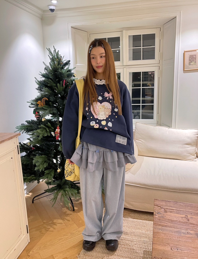 BOUTIQUE-L東大門㊣實拍女裝新款熱賣休閑時尚人氣職業衛衣BOUTIQUE-L衛衣