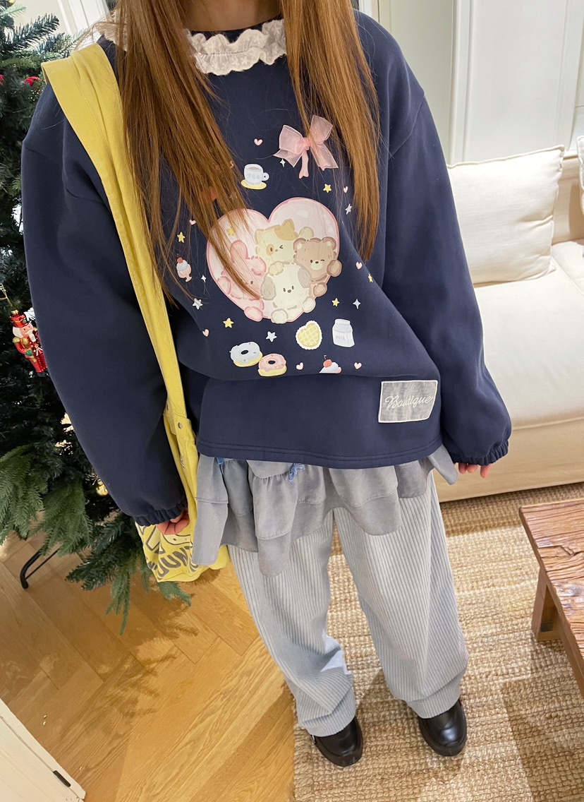 BOUTIQUE-L東大門㊣實拍女裝新款熱賣休閑時尚人氣職業衛衣BOUTIQUE-L衛衣