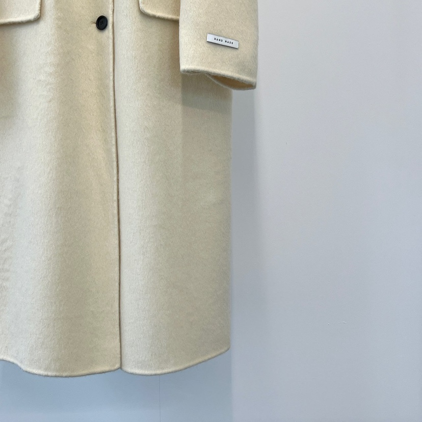 ANOTHER AVENUE韓國代購㊣女士新款休閑中長款大衣羊駝毛混紡ANOTHER AVENUE中長款大衣