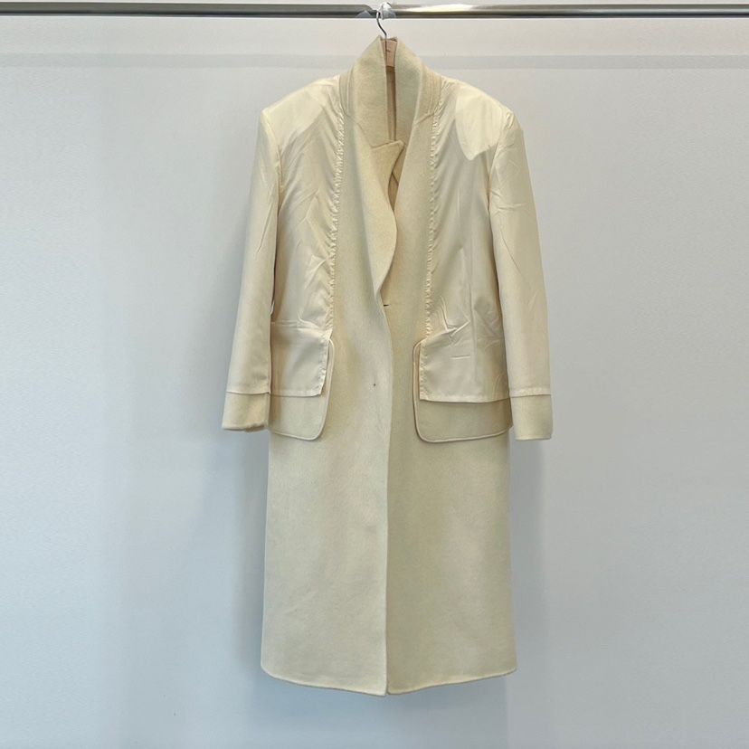 ANOTHER AVENUE韓國代購㊣女士新款休閑中長款大衣羊駝毛混紡ANOTHER AVENUE中長款大衣