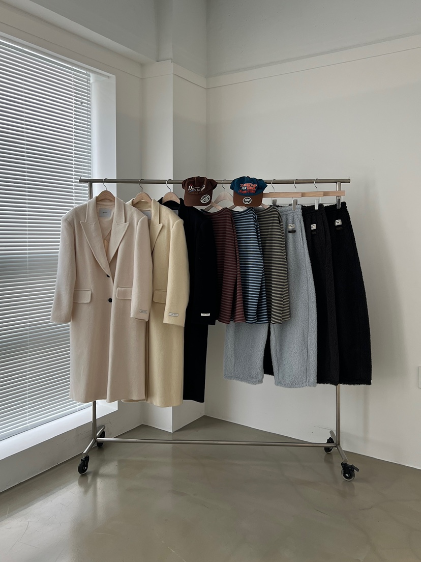 ANOTHER AVENUE韓國代購㊣女士新款休閑中長款大衣羊駝毛混紡ANOTHER AVENUE中長款大衣